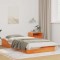 vidaXL Cadru de pat de podea Maro ceruit 80 x 200 cm Lemn masiv de pin 873393