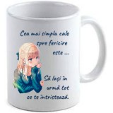 Cana alba personalizata &quot;Lasa in urma&quot;, INOVATIX&reg;. 330ml