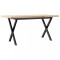 Masa de cafea, cadru X, 90x40x45,5 cm, lemn masiv pin si Otel