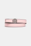 Tory Burch curea de piele cu două fețe Miller Smooth Reversible femei, culoarea roz, 159072-650