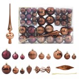 VidaXL Baldouri de Crăciun 98 buc Maro &Oslash;3/4/6 cm