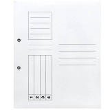 Dosar incopciat 1/1 cu capse carton alb 10 buc/set