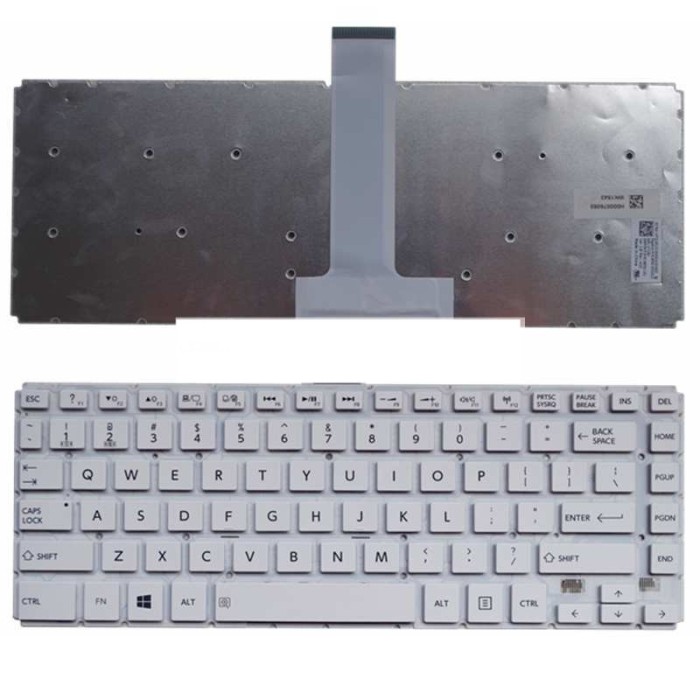 Tastatura laptop noua Toshiba L40-B WHITE (Without frame) US