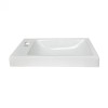 Lavoar ceramic Kerra Rimini 43x23 cm, montare pe st&acirc;nga. Chiuveta baie design, blat. 