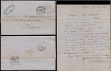 France 1854 Stampless Cover + Content Le Havre to Paris D.851