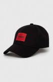 Cumpara ieftin HUGO șapcă de baseball din bumbac culoarea negru, cu imprimeu 50492745