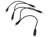 Cablu DC 5,5/2,1mm cu mufe x5, 0,9m, 2x0,5mm&sup2;