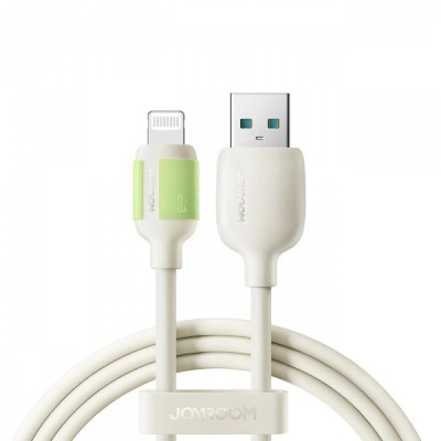 Cablu Date si Incarcare USB-A - Lightning Joyroom S-A53, 18W, 1.2m, Bej foto