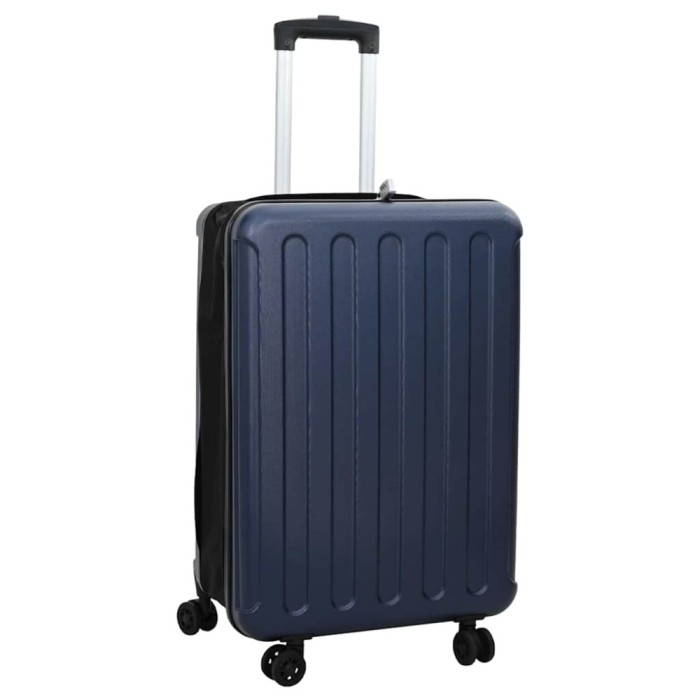 Valiză pliabilă cu carcasă tare 24&#039;&#039; Albastru &icirc;nchis 43x27x66 cm ABS