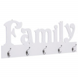 vidaXL Cuier de perete FAMILY, 74 x 29,5 cm 284245