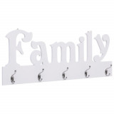 VidaXL Cuier de perete FAMILY, 74 x 29,5 cm