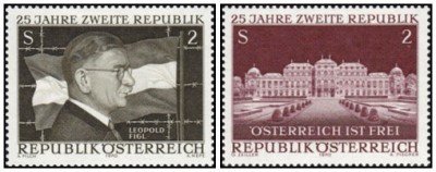 Austria 1970 - 25th doua Republică Austria, serie neuzata foto