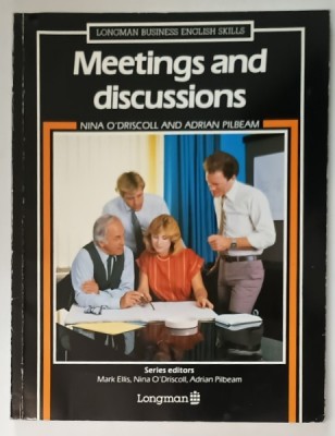 MEETINGS AND DISCUSSIONS by NINA O &amp;#039; DRISCOLL and ADRIAN PILBEAM , LONGMAN BUSINESS ENGLISH SKILLS by MARK ELLIS ...ADRIAN PIBEAM , 1991 foto