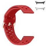 Curea din silicon, compatibila Samsung Galaxy Watch Ultra2, telescoape Quick Release, 22mm, Rosu