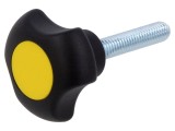 Buton de reglare &Oslash;32mm M6 - Culoare galbenă, &icirc;nălțime 22mm