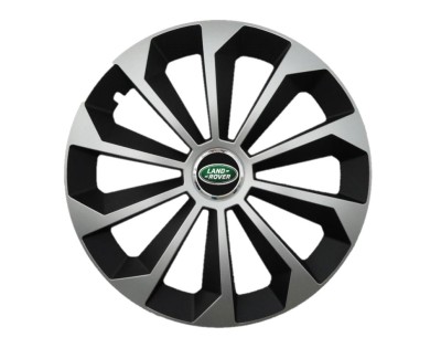 Set 4 capace roti Fame Gri-Negru cu inel R14, pentru gama auto Land Rover foto