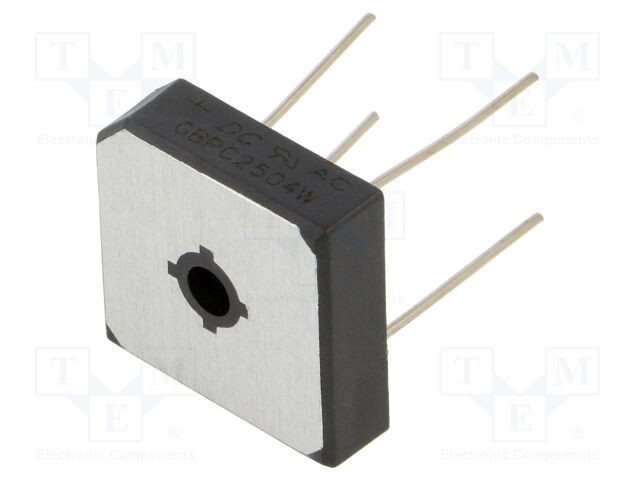 Punte redresoare monofazată Urmax 400V 25A 350A THT DC COMPONENTS
