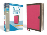 NIV, Thinline Bible, Compact, Imitation Leather, Pink/Brown, Red Letter Edition
