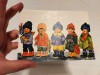 Felicitare veche romneasca anii 80, imagine cu colindatori, nescrisa necirculata, Printata