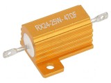 Rezistor bobinat 47&Omega; 25W &plusmn;1% 50ppm/&deg;C cu radiator pentru lipit