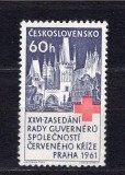 Timbrul Cehoslovacia 1961 Crucea Roșie Congresul Guvernatorilor Praga 60h Neștampilat - A875