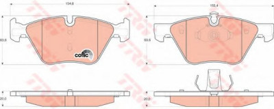 Set placute frana,frana disc BMW Seria 5 Touring (E61) (2004 - 2010) TRW GDB1559 foto