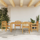VidaXL Set masă pentru grădină, lemn masiv de tec, 5 piese
