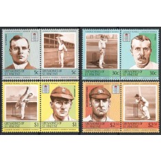 St Vincent Grenadines 1984 Mi 352/359 MNH - Jucatori de cricket