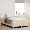 VidaXL Pat cu arcuri cu saltea Alb și crem 120 x 190 cm Poliester 3398925