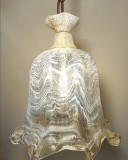 Lustra Mid Century SYLCOM, sticlă Murano, infuzată cu aur, vintage