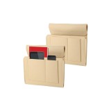 Pungă de depozitare cu velcro pentru noptieră, pachet de 2 bucăți, 32x21 cm, pentru telefoane, tablete și telecomenzi &ndash; galben