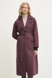 Answear Lab trenci femei, culoarea bordo, de tranzitie