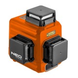 Nivela laser autonivelanta 3D rosie cu suport magnetic, acumulator si cutie
