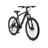 Bicicleta MTB Umit Solaris, 21 viteze, culoare negru rosu, roata 27.5 , cadru din aluminiu 18 , frana disc
