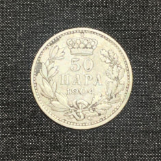 Moneda 50 para 1904 argint Serbia