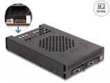 Rack mobil 3.5&quot; cu OcuLink SFF-8612 pentru 2 x M.2 NVMe SSD, Delock 47070