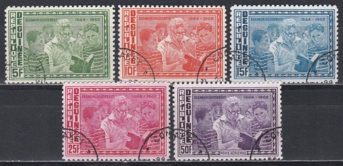 Guineea 1964 - A 15-a aniversare a Declarației Drepturilor Omului - Eleanor Roosevelt, Stampilat