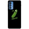 Husa compatibila cu Motorola Edge 20 model Pickle Rick, Silicon, TPU, Viceversa, Transparent, Carcasa