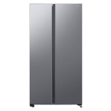 Side by side Samsung RS62DG5003S9EO, 655 l, No frost, All around Cooling, Smart Things WiFi, AI Energy, Clasa E, H 178 cm, Inox