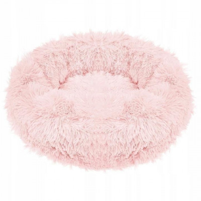 Culcus moale, pentru caine/pisica, roz murdar, 70 cm foto