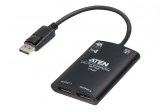 Adaptor Displayport la 2 x Displayport True 4K HDR MST, ATEN VS92DP