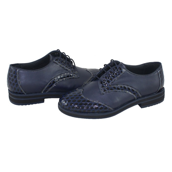 Pantofi casual dama piele naturala - Nicolis bleumarin - Marimea 38