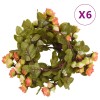 Gossi ghirlande de flori de craciun, 6 buc., rosu apus soare, 215 cm