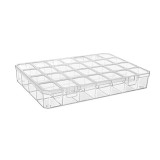 Cumpara ieftin Cutie organizator suruburi, cu 28 locuri, ASR-5076, transparent, 340 x 243 x 50 mm