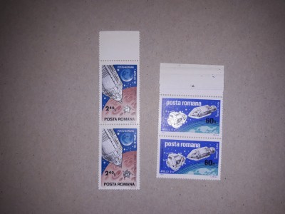 TIMBRE ROMANIA MNH-1969/LP702-APOLO 9 si 10 foto