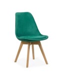 Scaun living si bucatarie BUC 242V, catifea, picioare lemn, solid, 110 kg