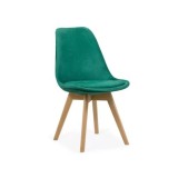 Scaun living si bucatarie BUC 242V, catifea, picioare lemn, solid, 110 kg