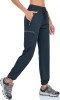 Pantaloni Dama Drumetie BAYGE Albastri M, Impermeabili, Protectie UV, Buzunare cu Fermoar, Talie Ajustabila