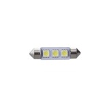 LED auto 12 V plafoniera, SJ-5050, 3 LED, 39 mm, 39MM-A3-W