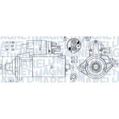 Electromotor Audi; Seat; Skoda; Vw, 2.0 TDi, 2.0 TDi 16V, 2.0 TDI 16V quattro, 2.0 TDI quattro, 2.0 TDI 16V 4x4, 2.0 TDI 4x4, 2.0 TDI 4motion, 2.0 TD foto
